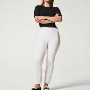 Spanx Ankle Straight Pant Comfort Stretch Pull-on Waist Silver Lining 3X